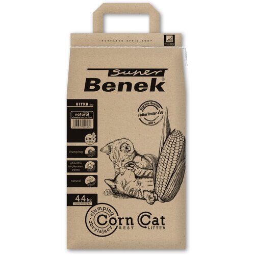 Żwirek dla kota SUPER BENEK Corn Cat Ultra Naturalny 7 L