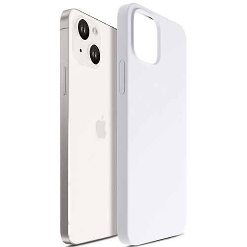 Etui 3MK Hardy Silicone MagCase do Apple iPhone 15 Plus Srebrno-biały