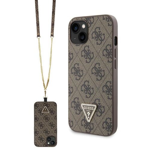 Etui GUESS Crossbody 4G Metal Logo do Apple iPhone 14 Brązowy