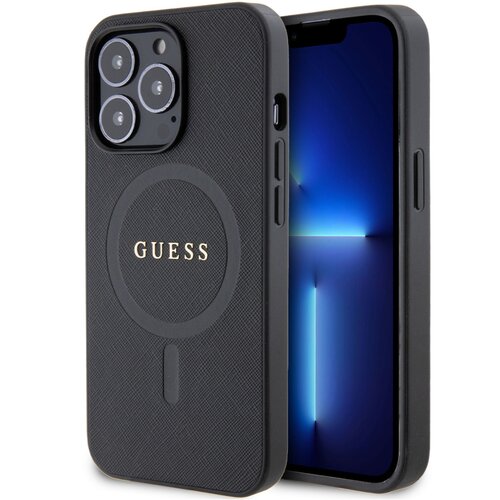 Etui GUESS Saffiano MagSafe do Apple iPhone 13 Pro/13 Czarny