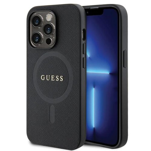 Etui GUESS Saffiano MagSafe do Apple iPhone 14 Pro Czarny