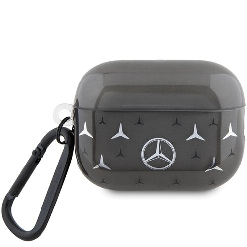 Etui MERCEDES Large Star Pattern do Airpods Pro 2 Czarny