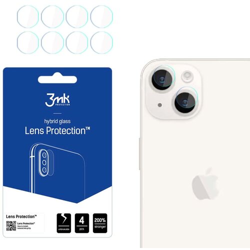 Szkło hybrydowe na obiektyw 3MK Lens Protection do Apple iPhone 15 Plus
