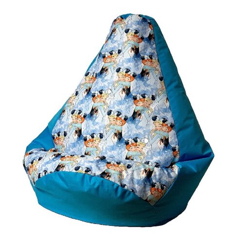 Pufa worek GO GIFT Kraina Lodu L 105 x 80 cm Wielokolorowy