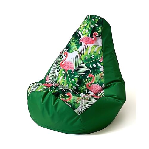 Pufa worek GO GIFT Gruszka Flaming Zielony XXL 140 x 100 cm