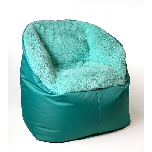 Pufa worek GO GIFT Fluffy Miętowy XXL 140 x 90 cm