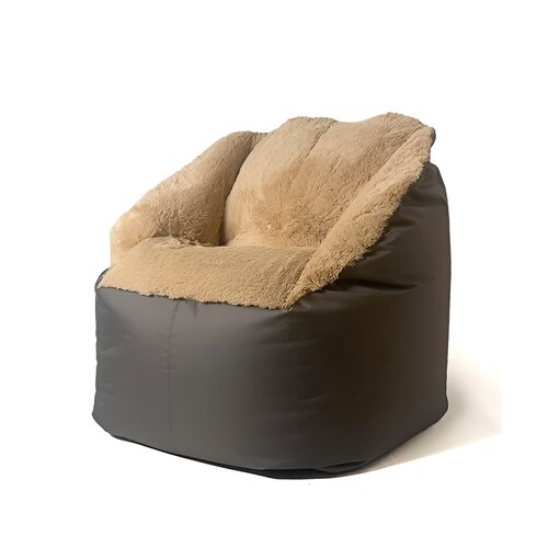 Pufa worek GO GIFT Fluffy Brązowy XXL 140 x 90 cm