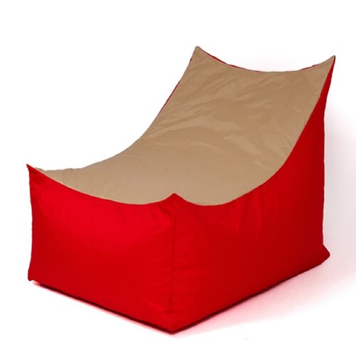 Pufa worek GO GIFT Tron XXL Czerwono-beżowy 140 x 90 cm