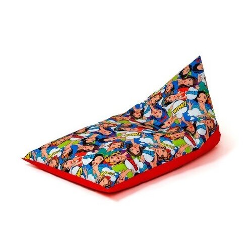 Pufa worek GO GIFT Materac XXL Druk-czerwony 160 x 80 cm