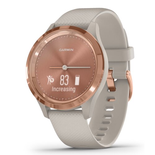 U Zegarek sportowy GARMIN Vivomove 3S Biało-złoty