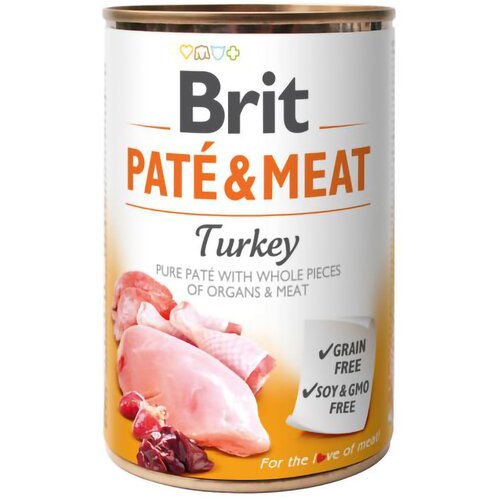 Karma dla psa BRIT Pate & Meat Indyk 800 g