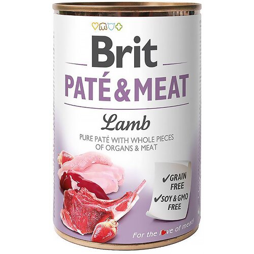 Karma dla psa BRIT Pate & Meat Jagnięcina 800 g