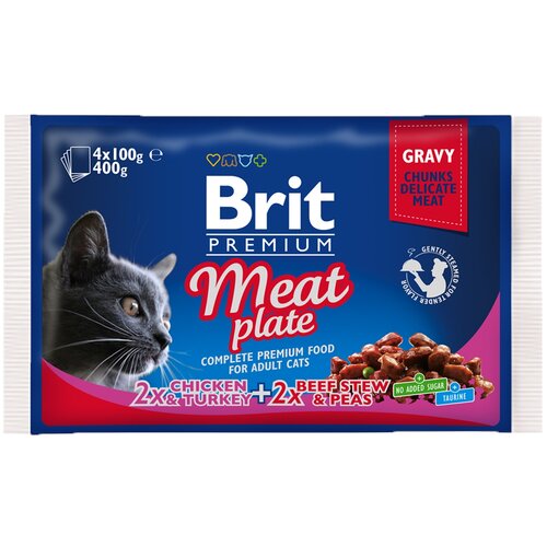 Karma dla kota BRIT Premium z mięsem 4 x 100 g
