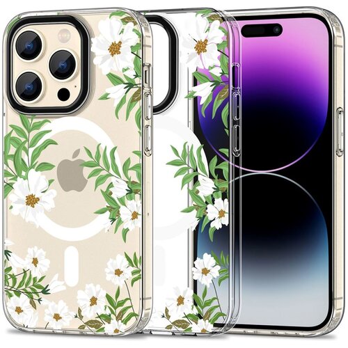 Etui TECH-PROTECT MagMood MagSafe do iPhone 15 Pro Max Spring Daisy
