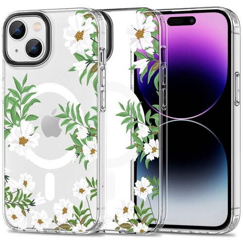 Etui TECH-PROTECT MagMood MagSafe do Apple iPhone 15 Spring Daisy