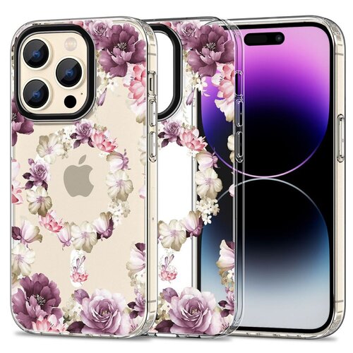 Etui TECH-PROTECT MagMood MagSafe do Apple iPhone 15 Pro Rose Floral