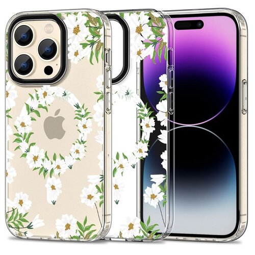 Etui TECH-PROTECT MagMood MagSafe do Apple iPhone 15 Pro Spring Daisy