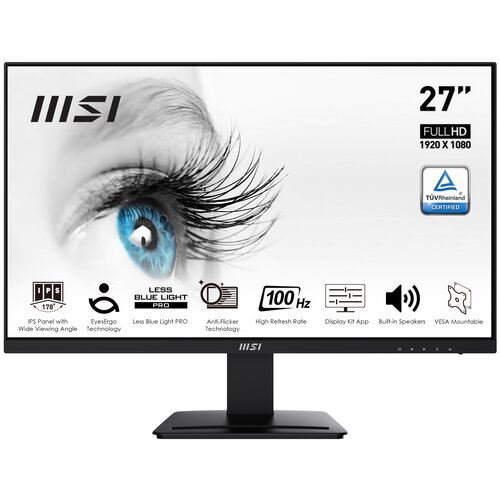 Monitor MSI Pro MP273A 27" 1920x1080px IPS 100Hz 1 ms