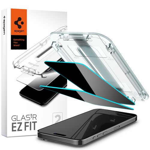 Szkło hartowane SPIGEN Glas.TR EZ Fit 2-Pack Privacy do Apple iPhone 15 Pro Max
