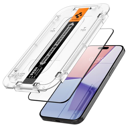 Szkło hartowane SPIGEN Glas.TR EZ Fit do Apple iPhone 15 Pro Czarny