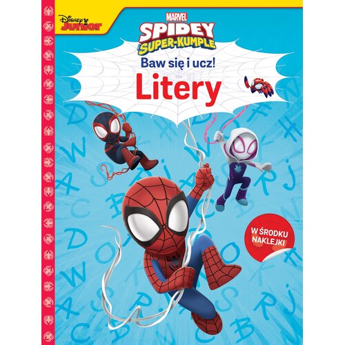 Książka z zadaniami Marvel Spidey i Super-kumple Baw się i ucz! Litery (miękka okładka)