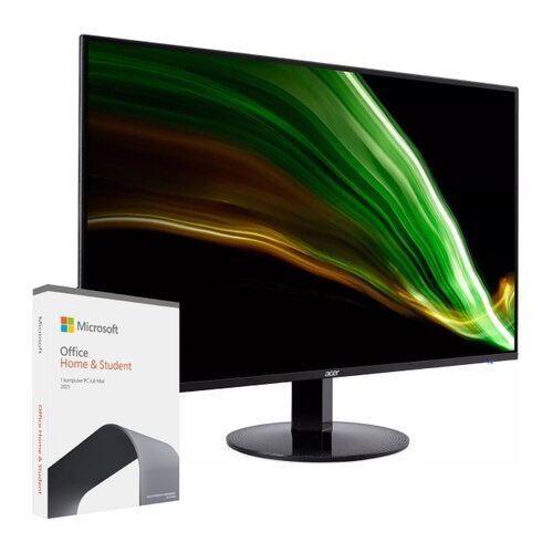 Monitor ACER SB241Ybi 23.8" 1920x1080px IPS 1 ms + Program MICROSOFT Office Home & Student 2021