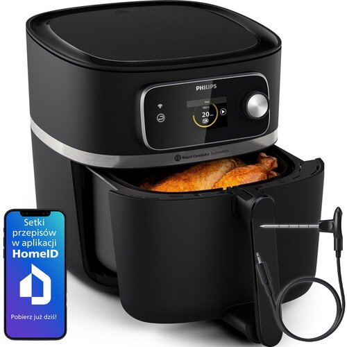 Air Fryer Frytkownica beztłuszczowa PHILIPS Ovi Smart 2.0 XXL HD9880/90 Wi-FI termosondą ponad 1000 przepisów