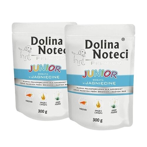 Karma dla psa DOLINA NOTECI Premium Junior Jagnięcina 2 x 300 g