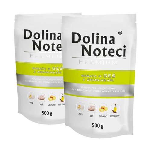 Karma dla psa DOLINA NOTECI Premium Gęś z ziemniakami 2 x 500 g