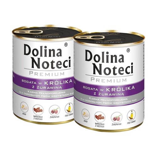 Karma dla psa DOLINA NOTECI Premium Królik z żurawiną 2 x 800 g
