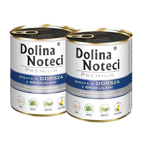 Karma dla psa DOLINA NOTECI Premium Dorsz z brokułami 2 x 400 g