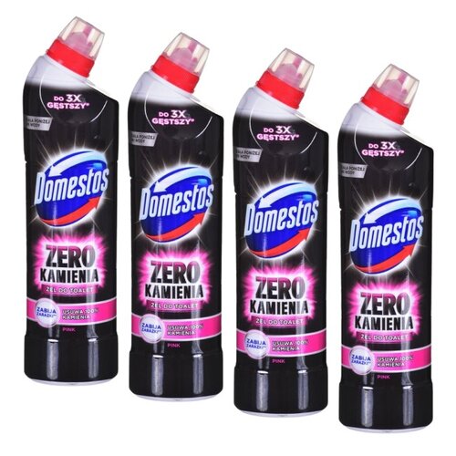 Płyn do czyszczenia toalety DOMESTOS Zero Kamienia Pink 4 x 750 ml