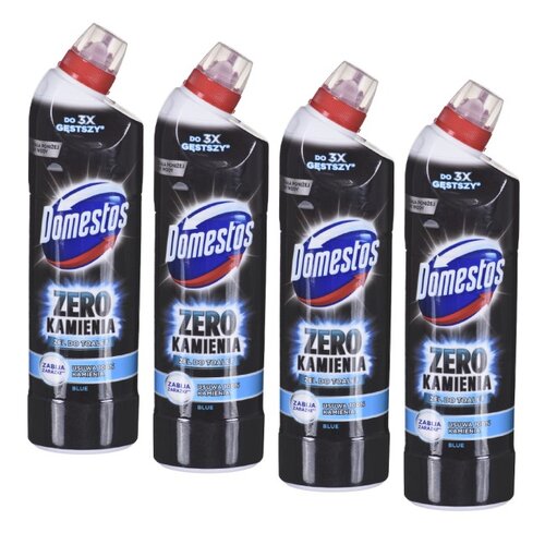 Płyn do czyszczenia toalety DOMESTOS Zero Kamienia Blue 4 x 750 ml