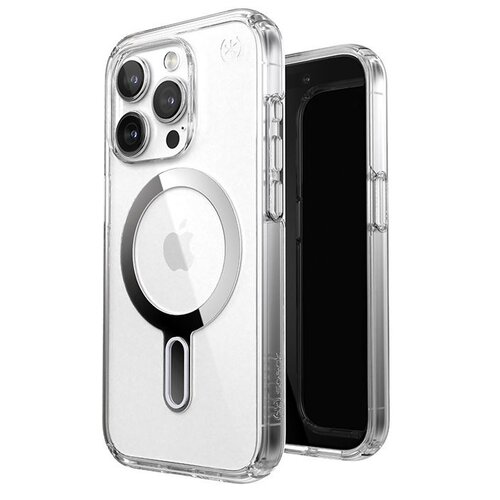 Etui SPECK Presidio Perfect-Clear ClickLock & MagSafe do Apple iPhone 15 Pro Przezroczysto-szary