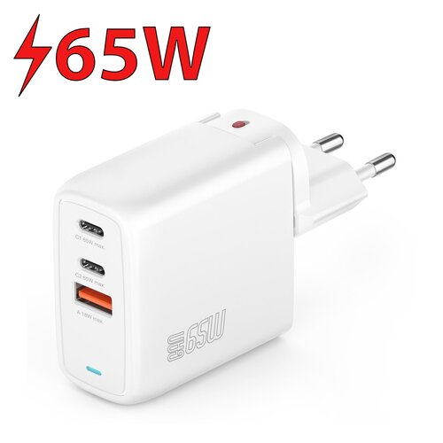 Ładowarka sieciowa 4SMARTS GaN Flex 65W Biały