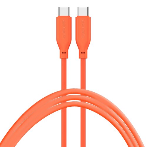 Kabel USB-C - USB-C 4SMARTS High Flex 60W 1.5 m Pomarańczowy