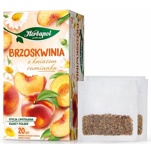 Herbata HERBAPOL Brzoskwinia z kwiatem rumianku (20 sztuk)