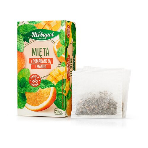 Herbata HERBAPOL Mięta z pomarańczą i mango (20 sztuk)