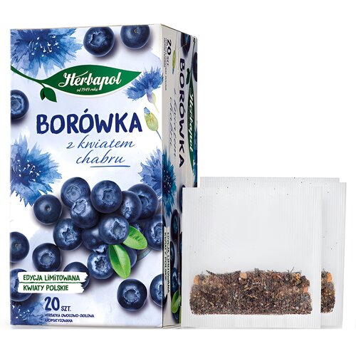 Herbata HERBAPOL Borówka z kwiatem chabru (20 sztuk)