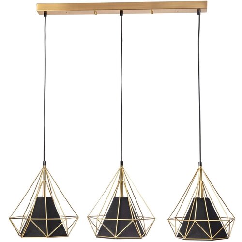Lampa sufitowa GOLDLUX Hira 3 318565 Czarno-złoty