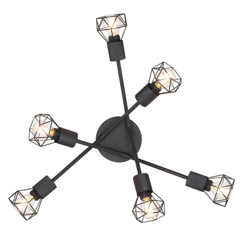 Lampa sufitowa GLOBO XARA I 54802S-6 Czarny