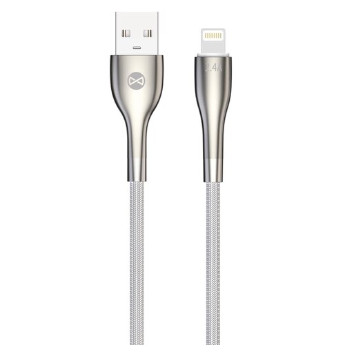 Kabel USB- Lightning FOREVER Sleek 1 m Biały