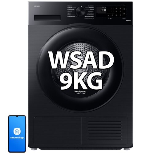 Suszarka SAMSUNG DV90CGC2A0AB AI OptimalDry z pompą ciepła 9 kg
