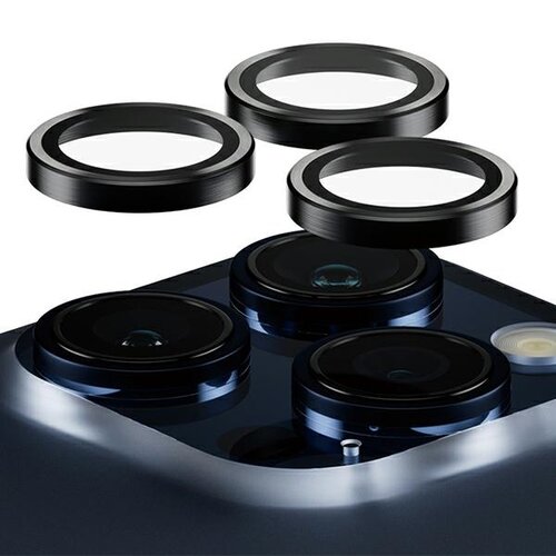 Szkło hartowane na obiektyw PANZERGLASS Lens Protector do Apple iPhone 15 Pro/15 Pro Max Czarny (3 szt.)