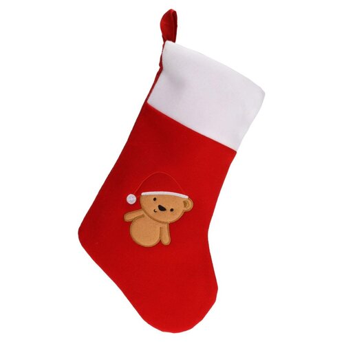 Skarpeta na prezenty CHRISTMAS DECORATION Miś 40 cm