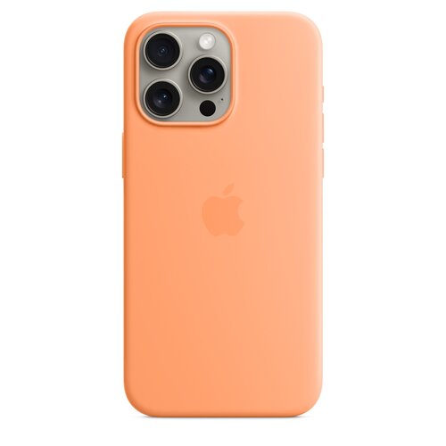 Etui APPLE Silicone Case MagSafe do iPhone 15 Pro Max Pomarańczowy sorbet