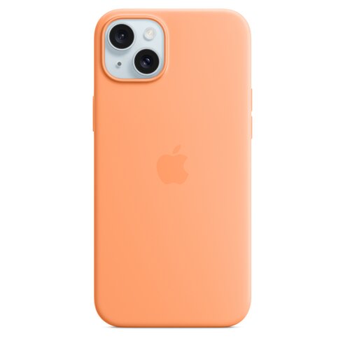 Etui APPLE Silicone Case MagSafe do iPhone 15 Plus Pomarańczowy sorbet
