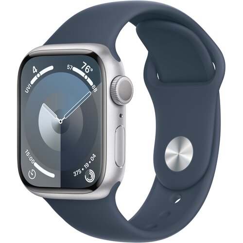 APPLE Watch 9 GPS 41mm koperta z aluminium srebrny pasek