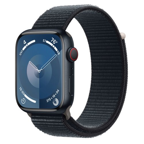 APPLE Watch 9 GPS + Cellular 45mm koperta z aluminium (północ) + opaska sportowa (północ)