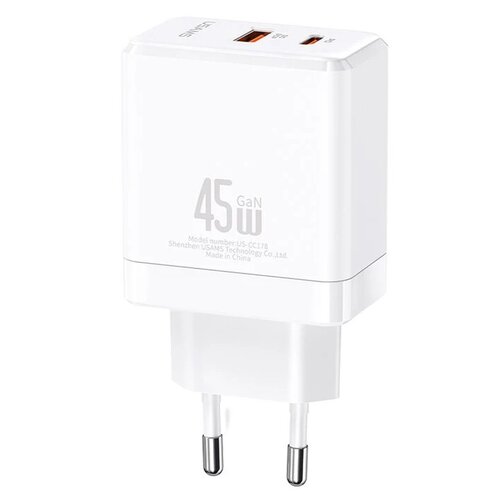Ładowarka sieciowa USAMS US-CC178 GaN 45W Biały